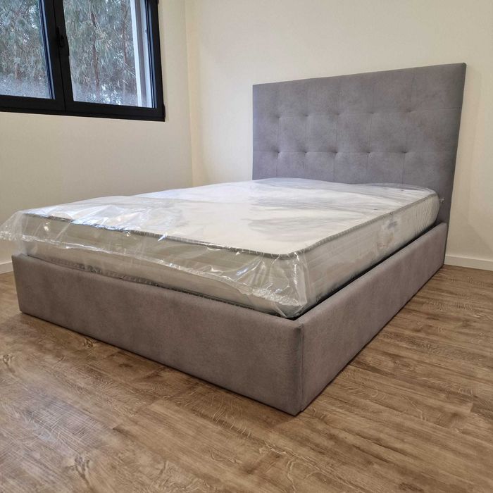 Camas de Casal Estofadas de Luxo 199€ Disp. em Várias Cores! 190x140m!