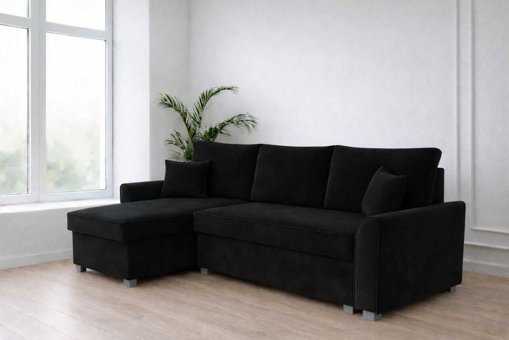 Narożnik rogówka MOLY z funkcją spania sprężyna bonell matt velvet