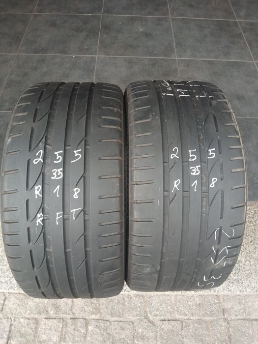 2 pneus 255 35 r18 RFT Bridgestone