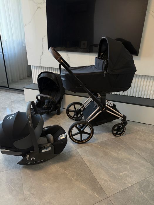 Коляска 3в1 Cybex 4.0 Prima шасі Rosegold