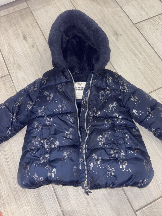 Дуже тепла зимня курточка M&S для дівчинки