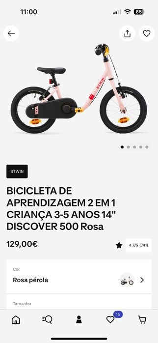 Bicicleta Criança | Menina 3 a 5 anos
