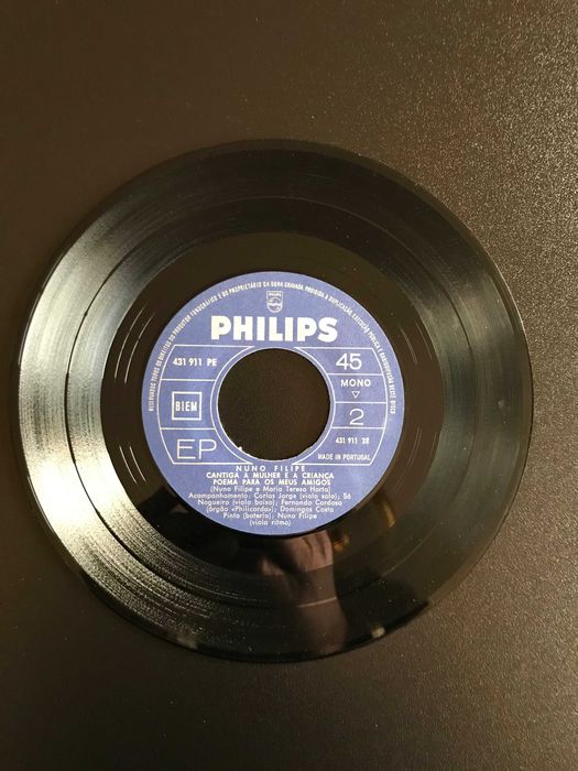 Disco Vinil 7" EP de Nuno Filipe ‎– Tema Para Um Discurso [RARO]