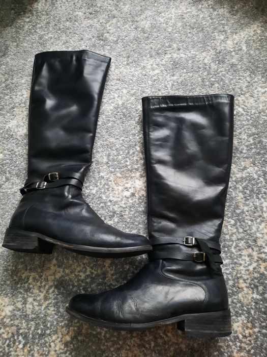 Женские зимние сапоги кожа.