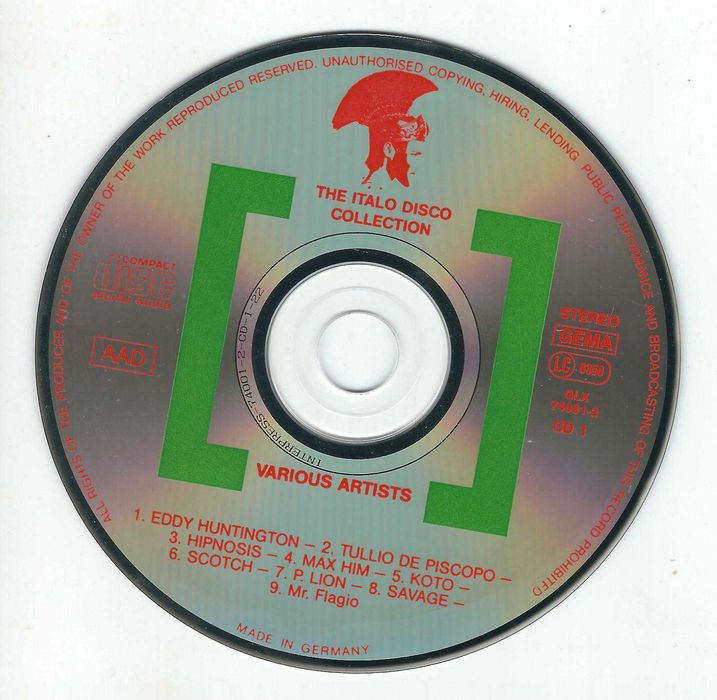 4 CD The Italo Disco Collection (1989) (Galaxis) Fat Box Case