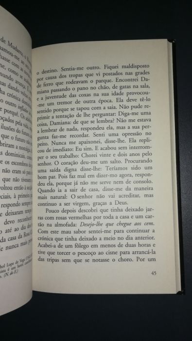 "Memória das minhas Putas Tristes" de Gabriel Garcia Márquez