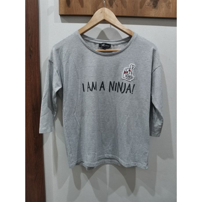 Bluza sweter w paski napis naszywka Reserved S 36