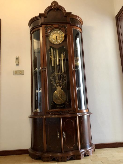 Relogio decorativo em cerejeira