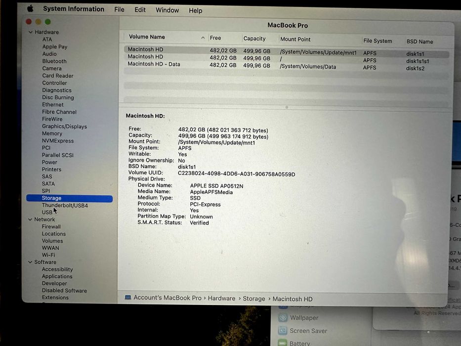 MacBook Pro 16" 2019, i7, 16 ГБ RAM