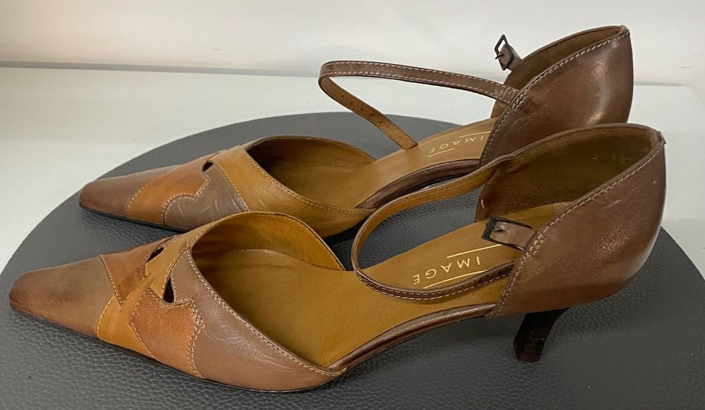 Brązowe buty na obcasie czółenka 40 nowe
