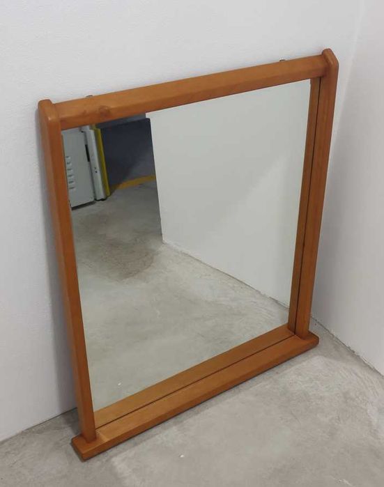 Espelho de Parede com Moldura em Madeira (97x90 cm) – Ótimo Estado