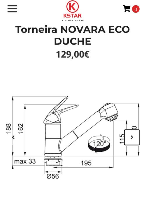 Novara  Eco Chrome - torneira 115.0380.642