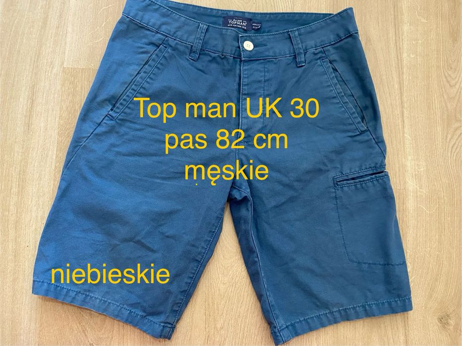 Tomman US30 M męskie krótkie spodenki spodnie chinosy niebieskie