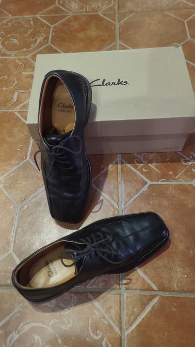 Туфлі чоловічі Clarks man shoes size 8 ½ UA42,5 чорні натуральна шкіра