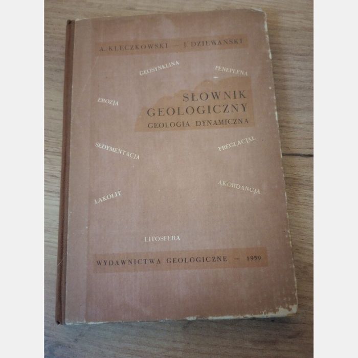 Słownik geologiczny. 1959 rw. Kleczkowski...