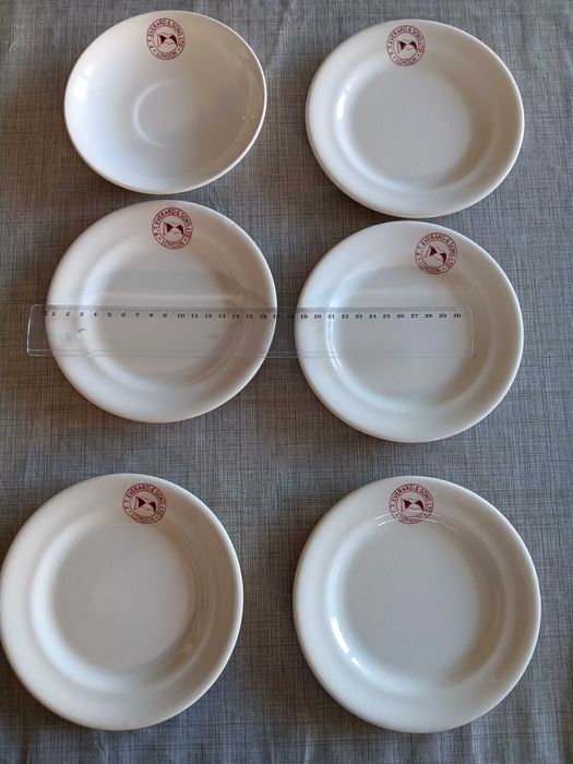 6 pratos de Bristol antiga empresa navegação FT Everard & Sons