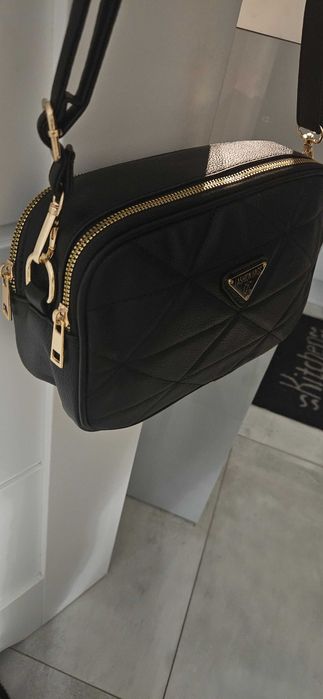 FB  czarno-zlota torebka-listonoszka NOWA