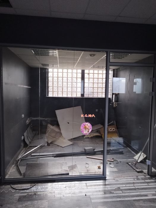 Witryna szklana 340 x 265h lub 315  biurowa drzwi sklepowe aluminiowe