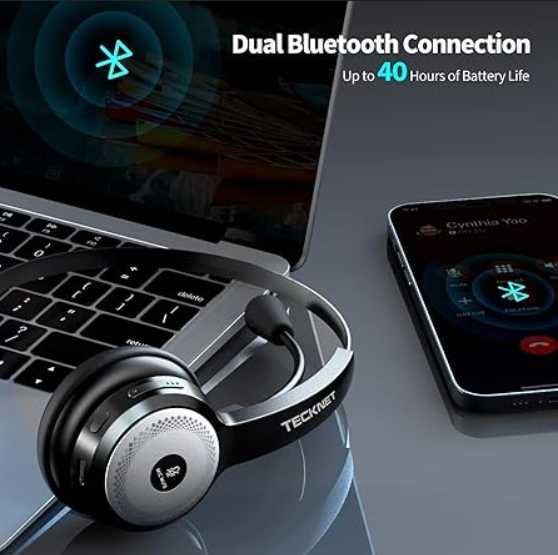 Zestaw Bluetooth z Mikrofonem Redukcja Szumów Baza Ładująca 32h