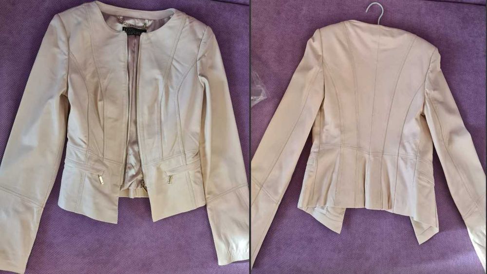 Терміново. Продаю свої нові брендові шкіряні жіночі куртки XXS (чорна