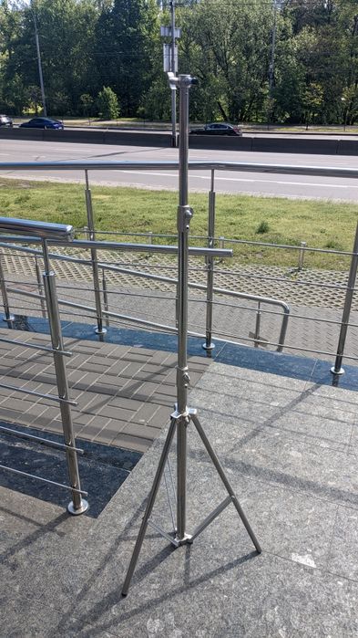 Стійка 2.8 м з нержавіючої сталі + комплектне рішення для світла