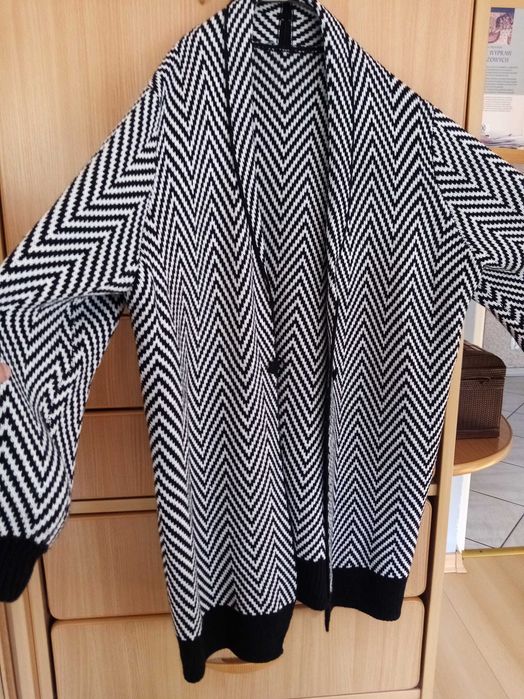 sweter damski czarno - biały XXXL 46