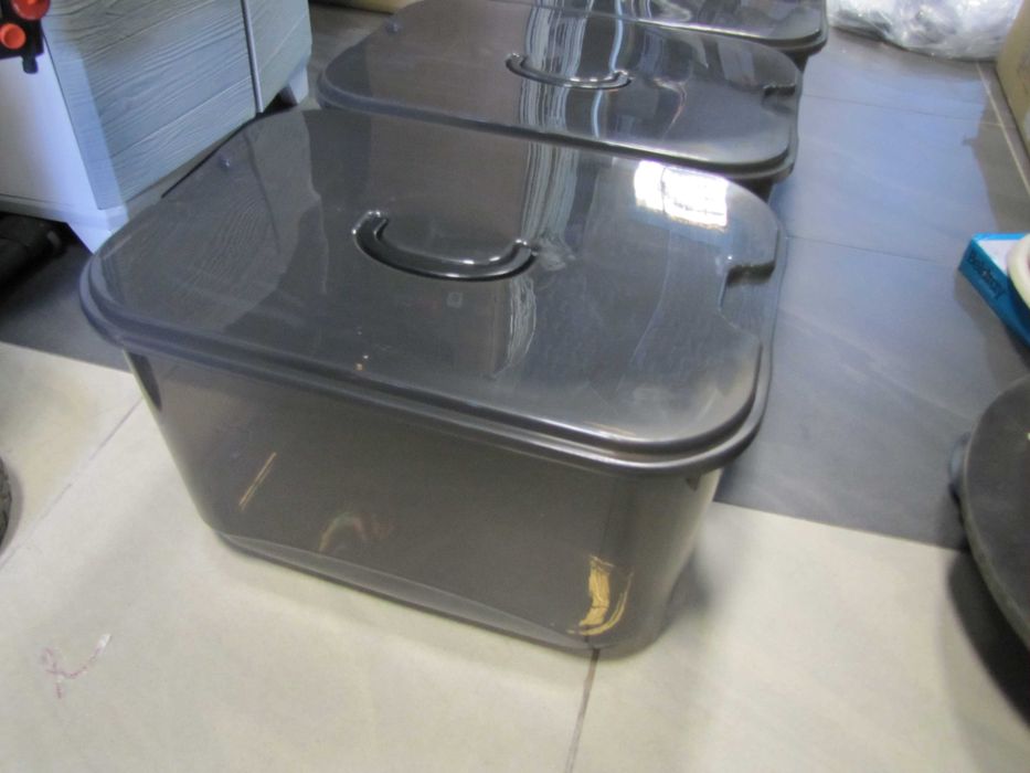 GONICVIN Pudełka do przechowywania z pokrywką 70L 4 sztuki