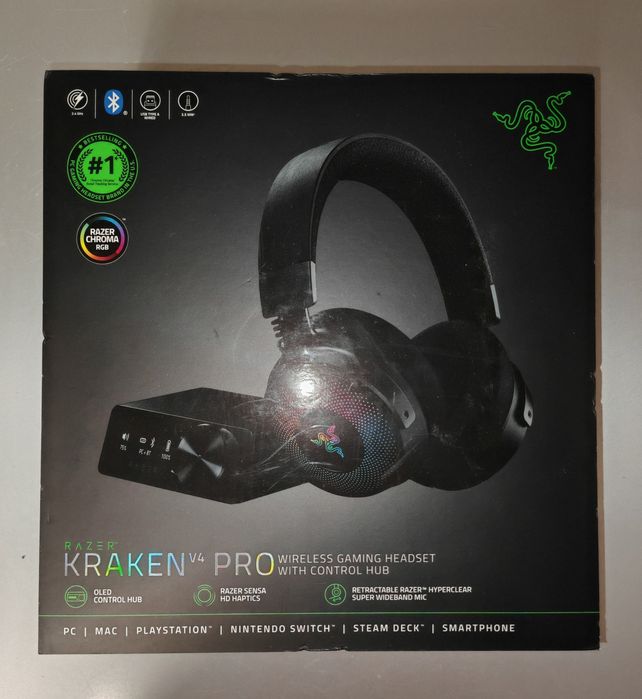 Auscultadores Razer Kraken V4 PRO - OLED - Sensa HD/Bluetooth