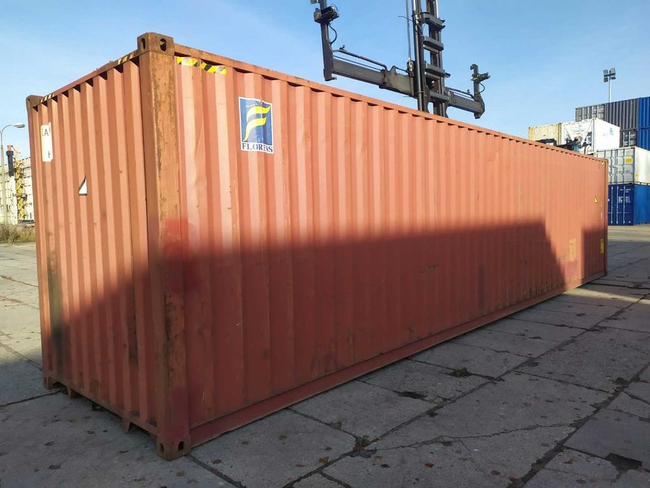 Kontenr Morski 40 Używany Transport Rozładunek