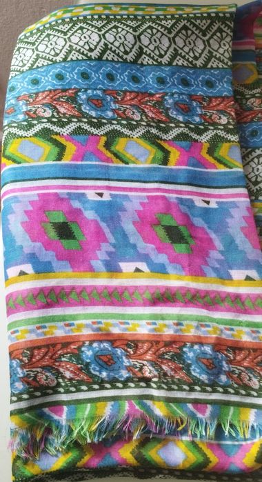 Lenço algodão multicolor