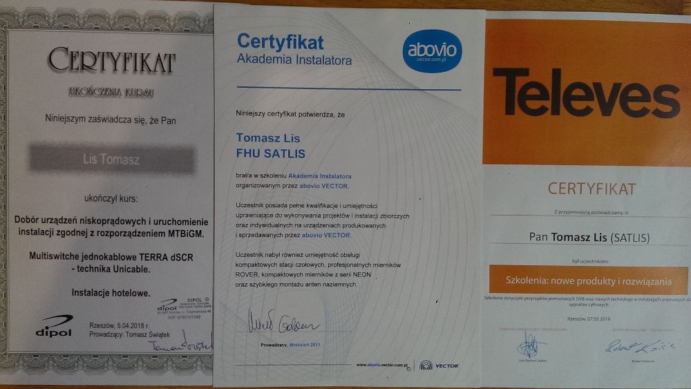 Montaż Anten Jasło Kołaczyce Brzostek Biecz Skołyszyn TV SAT DVB-T LTE