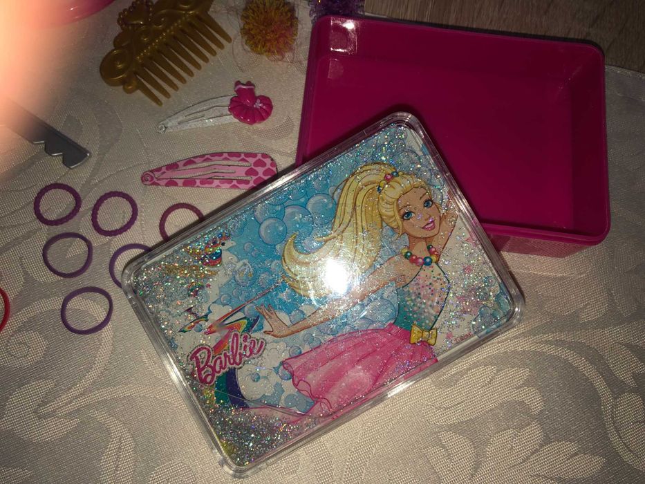 Głowa lalka Barbie do czesania z dodatkami wys.15cm