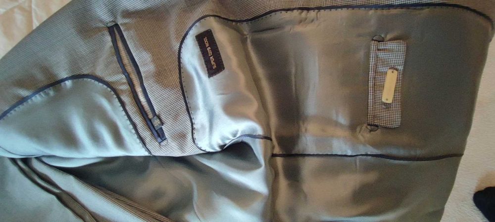 Fato Massimo Dutti Cinzento Slim