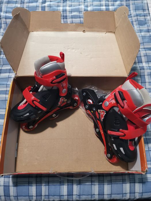 Conjunto de patins e protecções Devil429645342851082241