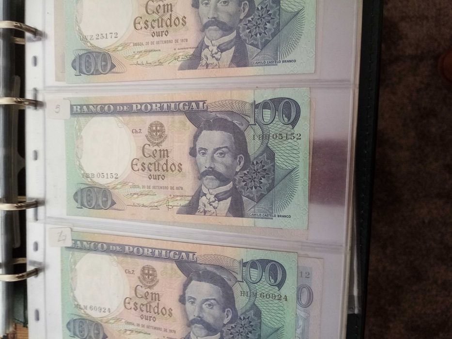 100$00 CAMILO CASTELO BRANCO 1978 IBB 05152 NOVA com DOBRA no centro