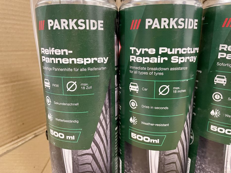 Средство-спрей для экспресс-ремонта шин (до 18 дюймов) 500мл PARKSIDE