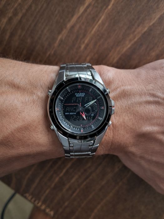 Casio Edifice EFA-119 zegarek analogowo-cyfrowy sprawny
