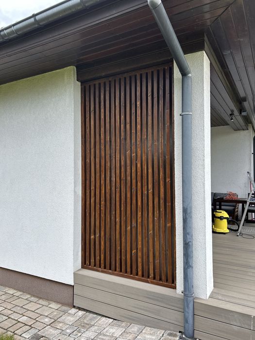 Taras drewnainy,wiata,pergola,lamele