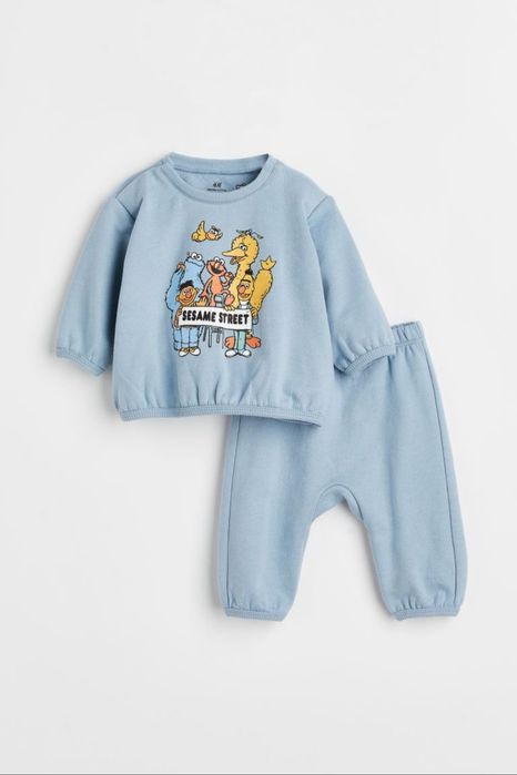 Bawełniany komplet niemowlęcy dres HM r. 56