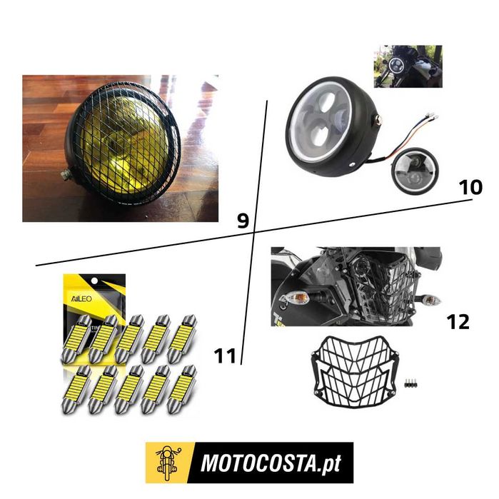 Faróis Frontais - 5.75" e 7" com Piscas e Halo - MOTOCOSTA