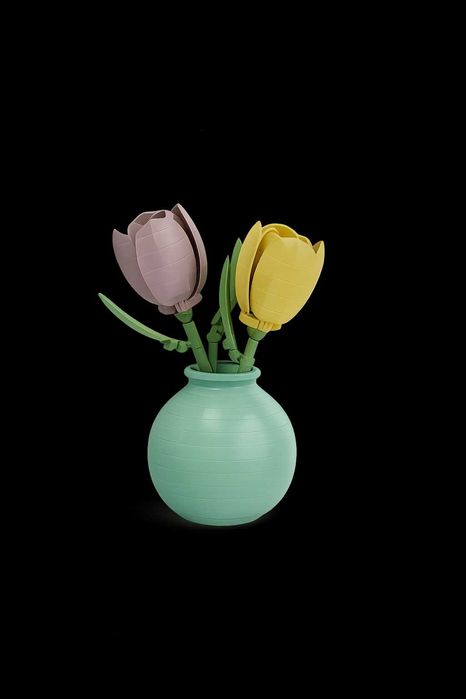 KLOCKI Tulipany w wazoniku