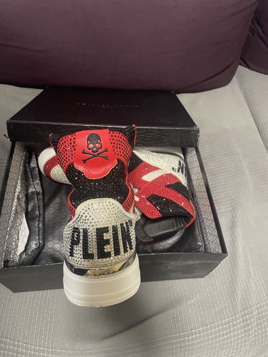 Vendo Philipp Plein Hi-Top Sneakers Black/Red - NOVOS!