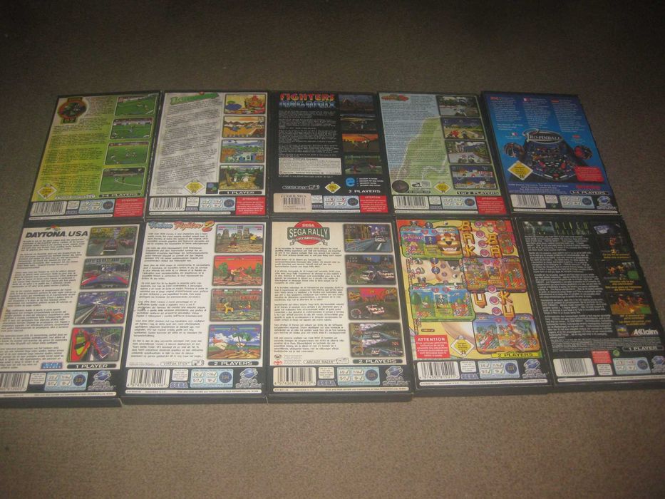 10 Jogos para a Sega Saturn! 6 Deles Completos!