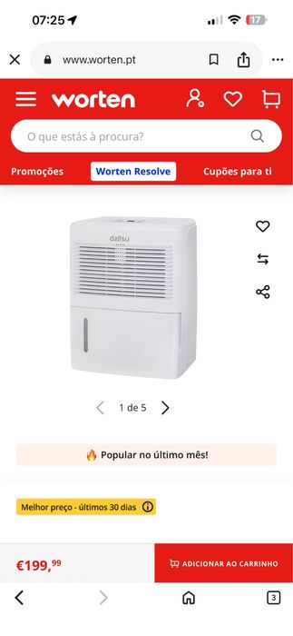 Desumidificador praticamente novo