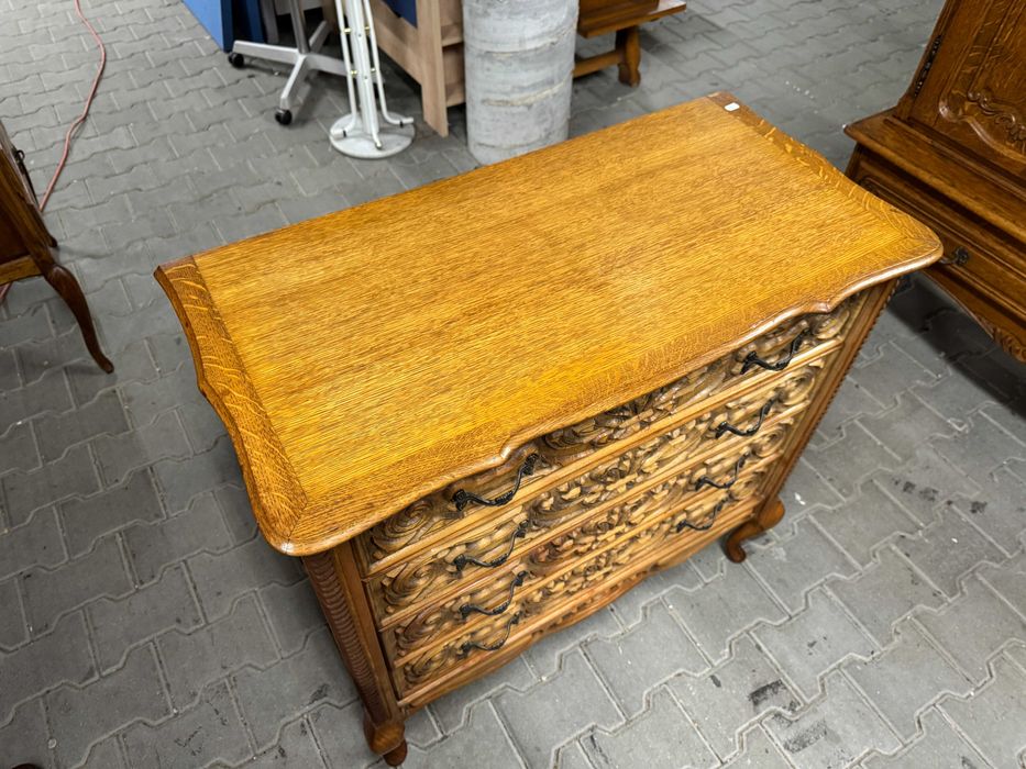 Komoda rzeźbiona Ludwik komoda drewniana dąb