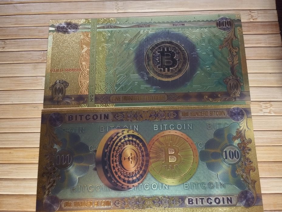 Биткоин.  Купюра биткоин .   монета Биткоин Bitcoin подарок