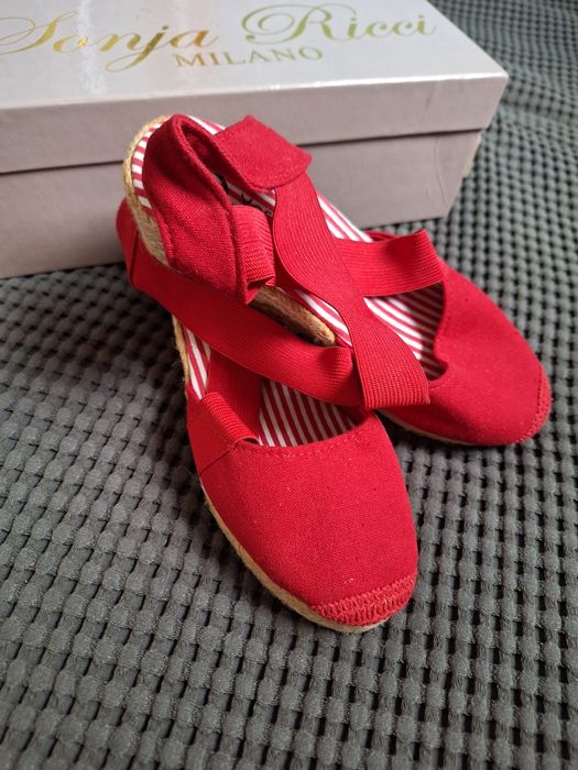 Espadryle Sandały Koturny Buty