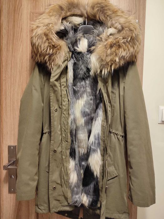 Kurtka parka z naturalnym futrem
