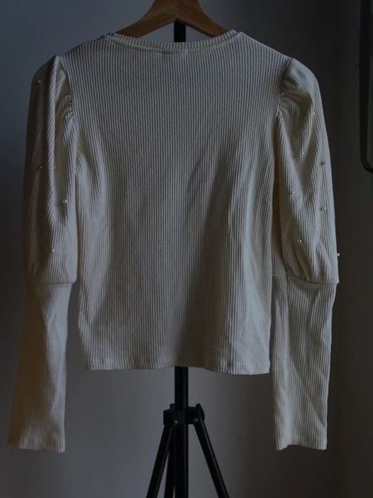 Camisola branca/creme ZARA