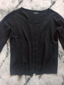 Czarny zapinany  sweter
